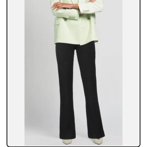 St. John Pants - NWT $795 ST JOHN Knits Wool Blend Wide Leg Pants Black Women' SZ X-Large Texture